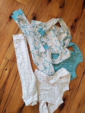 Kids Star-Print Pajama Set - Blue/White